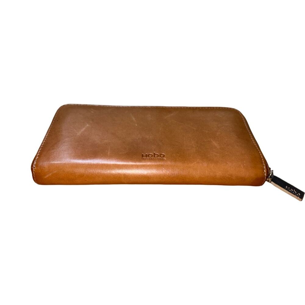 HOBO Brown Leather Zip Around Envelope Wallet - Picture 2 of 7